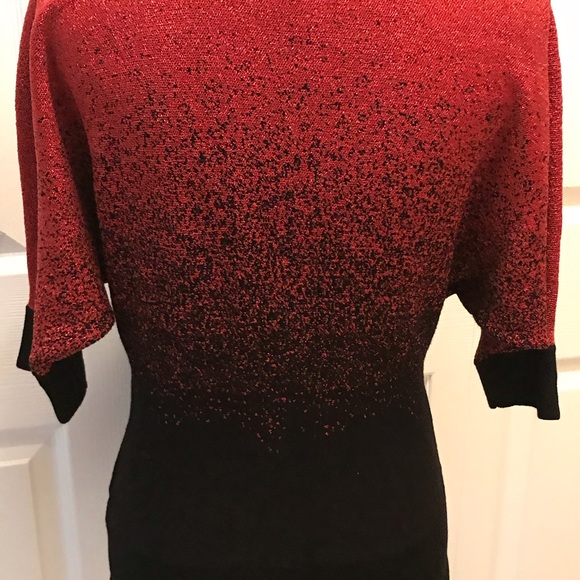 NY Collection red & black sweater Top size XS - Picture 3 of 10